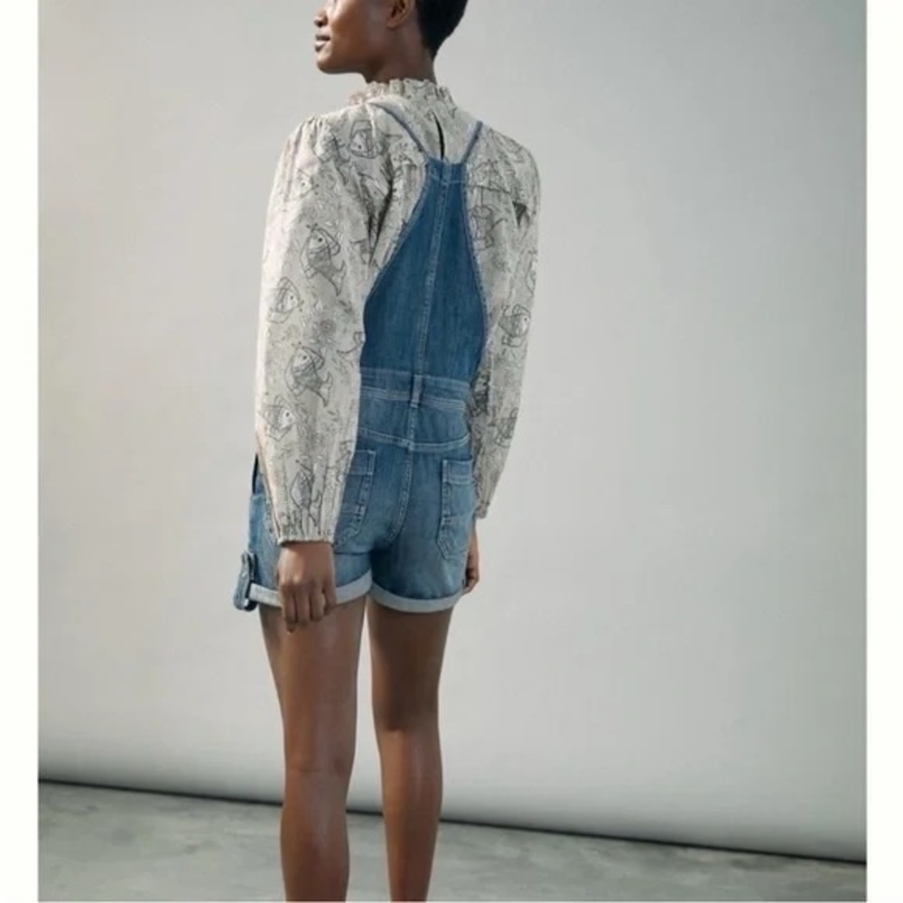 Anthropologie Pilcro Everyday Denim Short Overalls Size 25 - Picture 9 of 16